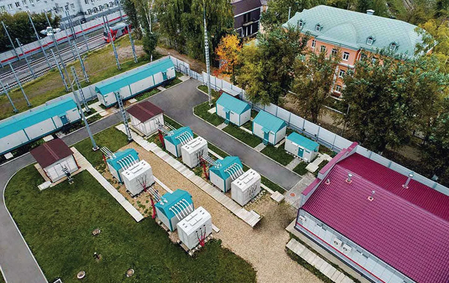 Тяговая подстанция Окружная, вид сверху